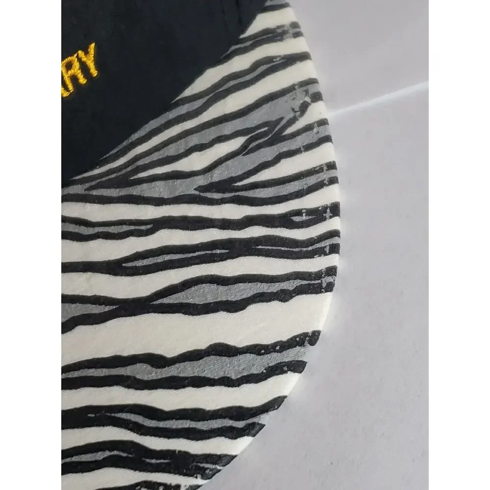 Guard Maximum Security Alcatraz Federal Penitentiary Snap Back Cap Zebra Print